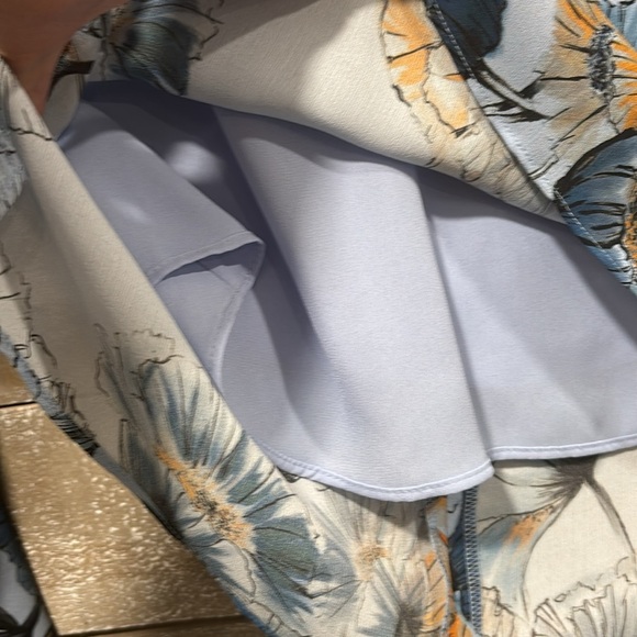 Prose & Poetry bell sleeved blue and orange floral blouse size XS - Picture 4 of 11